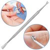 Cuticle Pusher and Cutter - Nail Polish Remover - Stainless Steel Manicure Tool Set -Gel Nail Polish Peeler and Scraper - Nail Care Stick - Pedicure Kit for Fingernail and Toenail