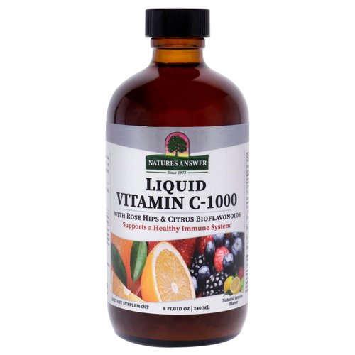 Nature's Answer Liquid Vitamin C 1000mg , 8-Fluid Ounces | Natural Immune Booster | Promotes Healthy Skin & Joints | with Rose Hips & Bio-Flavonoids