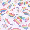 Konsait 96 Sheets Pride Temporary Tattoos, Vibrant Flag Heart Rainbow Tattoos, Waterproof Body Face Pride Makeup Tattoos for Kids Man Women, Pride Party Favors, Pride Equality Parades Celebrations