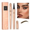 2PCS 3D Microblading Eyebrow Tattoo Pencil 4 Fork Tip, Waterproof Microblading Eyebrow Pencil Contouring Pen, For Natural-Looking Eyebrows,With Micro-Fork Tip(Black and Dark Brown)
