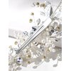 SWEETV Wedding Hair Clip Comb Handmade Bridal Hair Accessories for Women Wedding Hair piece,Silver