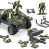 Mega Halo The Series Vehicle Building Toys Set, FLEETCOM Warthog ATV with 469 Pieces, 5 Micro Action Figures, Poseable Articulation, Kids and Fans