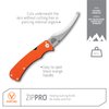 OUTDOOR EDGE ZipPro Folding Hunting Knife with 3.5" Gutting Blade that Cuts Like a Zipper, Stainless Steel Handle, Pocket Clip, Orange