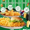 100 Pcs Football Party Supplies,Football Tableware Set with 25Paper Dinner Plates,25Dessert Plates,25Forks,25Napkins for Football Birthday Party and Super Bowl Game Day Decorations