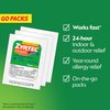 Zyrtec 24 Hour Allergy Relief Tablets, Indoor & Outdoor Allergy Medicine, 5 mg Cetirizine HCl per Antihistamine Tablet, Relief from Runny Nose & More, Individual Travel Pouches, 1 x 15 ct