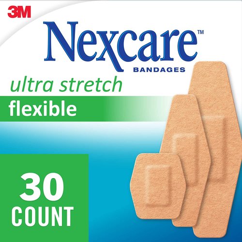 Nexcare Nexcare Comfort Flexible Fabric Bandage Latex Free Assorted Sizes, Assorted Sizes 30 each (Pack of 3)