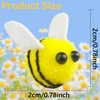 Pcmursal 60 PCS Wool Felt Bees Felt for Crafts Mini Bee Plush Decor for Tiered Tray Decoration Party Favors DIY Craft Jewelry Accessory