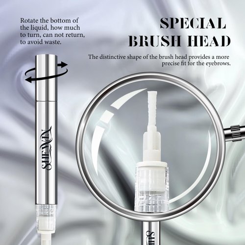 Rapid Eyebrows Growth Serum Biotin - Eyebrows Enhancing Serum Vitamins, Peptides, Amino Acids Lash Serum for Thicker, Longer Eyelashes Eyebrows (Irritation-Free Formulated, 2ML)