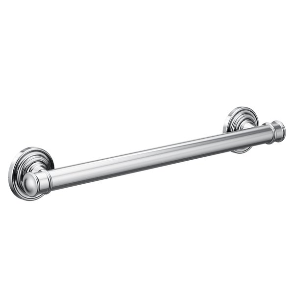 Moen YG6424CH Belfield Safety 24-Inch Stainless Steel Traditional Bathroom Grab Bar, Chrome