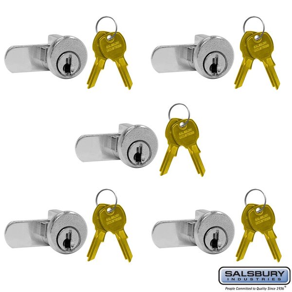 SALSBURY INDUSTRIES 3690-5 Lock for 4B+ Horizontal Mailbox Door 2 Keys PER Lock-5 Pack