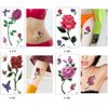Glaryyears Flower Realistic Temporary Tattoos, Small Tiny Fake Rose Tattoo Stickers, 25 Pack for Women Girls Adults Makeup on Body Face Hand Finger Arm Neck Wrist, Sexy Party Supplies Favors