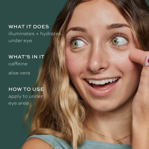ITK Skincare Caffeine + Aloe Vera Under Eye Stick Serum For Dark Circles - Anti Aging Moisturizer + Nourishing Lip Balm - Hydrate Dry Lips with Shea Butter + Vitamin E - Soothes Chapped Lips