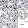 Over 2100 Pieces Crystal Clear Flat Back Glass Rhinestones Crystals For Nail Art Kit 6 Sizes (1.4mm - 4.8mm)