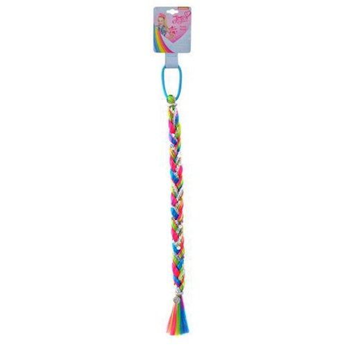 JoJo Siwa Rainbow Party Braid Extension Pony Tail Hair Tie, Rainbow, 17.5 "