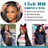 SUNKASA 13x4 Lace Front Wigs Human Hair Pre Plucked Straight HD Frontal Wigs for Black Women Human Hair Glueless Wig Natural Black 18 Inch
