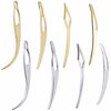 SHEHARUHI 8 Pcs Interlocking Tool for Locs Sisterlock Retighten Tool Dreadlock Crochet Needle for Hair Extensions Styling Tools (Gold, Silver)