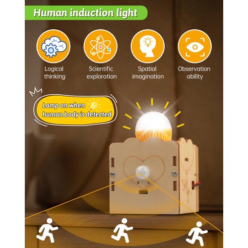 Poraxy STEM Kits for Kids Age 8-10-12, 6 in 1 Science Kits, Wooden 3D Puzzles, Toys for Ages 8-13, Building Projects Crafts Model Kits, Birthday Gifts for Boys Girls Ages 7 8 9 10 11 12 13 Years Old