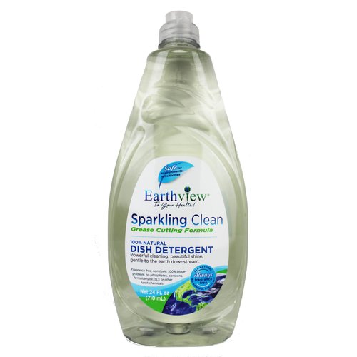 Earthview Fragrance Free, Free & Clear Liquid Dish Soap/ Detergent, 24 Fl Oz | Designed for Environmental Sensitivities | (MCS, EI, MI, Sulfate free, SLS free, Sensitive Skin, Unscented, Free and Clear, Naturally Plant Derived, Eco-Friendly, Hypoallergeni