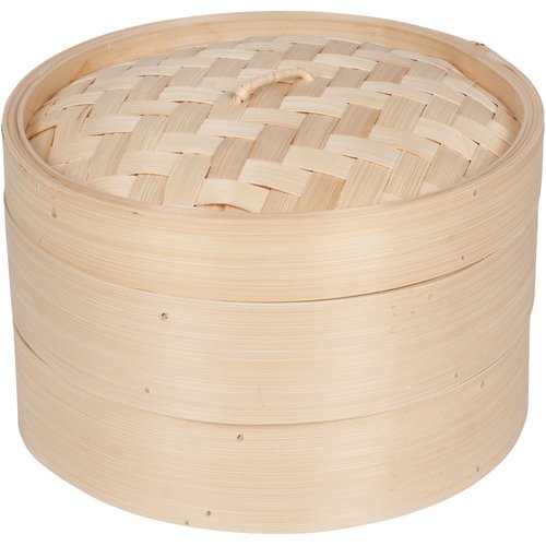 Trademark Innovations Bamboo Steamer - 3 Piece - 10 Inch Diameter