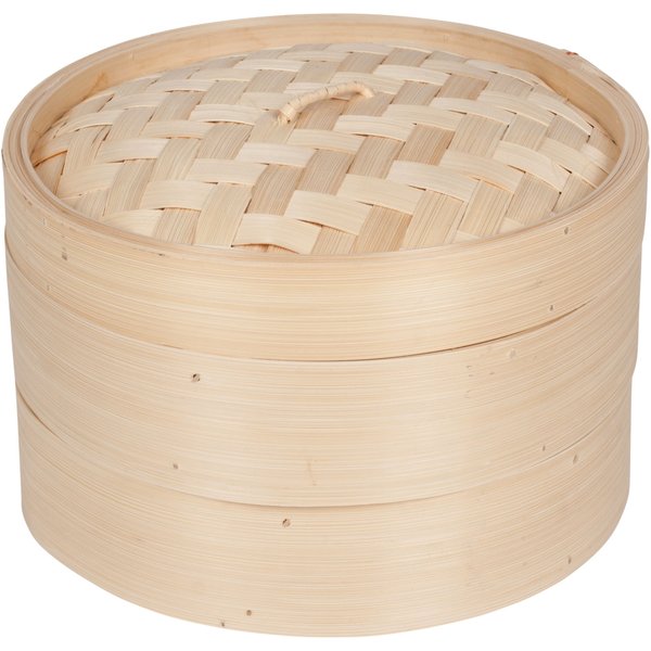 Trademark Innovations Bamboo Steamer - 3 Piece - 10 Inch Diameter