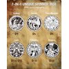 Kabinka Spinner Dice for 7 in 1 DND Dice Set, Unique Metal Dice for Dungeons and Dragons RPG Role Playing Gaming (Ancient Silver)