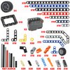 Habow 415pcs Technic-Parts Axle-Pin-Connector Pullback Motor Compatible with Lego-Technic, Technic-Beam Frame Liftarm Bush Wheels Tire Etc. MOC Replacement Pieces for Toy Building Sets