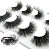 Mink Lashes Flu-ffy Lashes 20mm Long Flu-ffy Cat Eye False Eyelashes 3D Volume Curly Dramatic Fake Eyelashes Thick Full Lashes 5 Pairs Pack(5W-TB18)