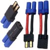 2 Pairs RC LiPo Battery Connector Adapter Compatible with Traxxas Lipo Battery Plug to EC5 Male Female on ESC Charger