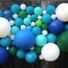 Blue and Green Balloons, 35pcs Blue and Green Birthday Balloons, Green Confetti Balloons Blue Green Latex Balloons for Boys Birthday Baby Shower Dinosaur Theme Party Supplies