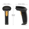 WoneNice USB Laser Barcode Scanner Wired Handheld Bar Code Scanner Reader Black