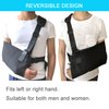 Arm Sling Shoulder Immobilizer with Adjustable Split Strap, Lightweight Breathable Wrist Elbow Support for Dislocation, Fracture, Sprains & Broken Arm, Fits Both Adults and Youths