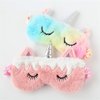 Cute Animal Sleeping Sleep Mask Soft Plush Blindfold Cute Rabbit Panda Koala Eye Cover Eyeshade for Kids Teens Girls Women (Unicorn Rainbow)