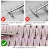 False Eyelashes Individual Lashes 100 Clusters Natural Eyelash Extension Kit DIY 10/11/12mm Mixed Wispy C Curl 0.07mm Thickness Single Cluster Lashes