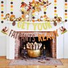 LEESKY Get Your Fat Pants Ready Banner Thanksgiving Party Decorations Banner Friendsgiving Banner for Friendsgiving Turkey Party Decorations, Funny Friendsgiving Decorations