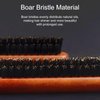 Professional Triple-Row Teasing Comb Set, Natural Boar Bristles and Fine Nylon Teeth, Lightweight Beechwood Handle, Ideal for Sophisticated Evening Hairstyles and Volumizing Effect