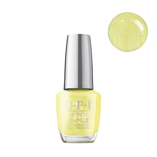 OPI Infinite Shine 2 Long-Wear Lacquer, Opaque & Vibrant Pearl Finish Yellow Nail Polish, Up to 11 Days of Wear, Chip Resistant & Fast Drying, Summer 2023 Collection, Summer Make the Rules, Sunscreening My Calls​​, 0.5 fl oz