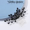 CLOACE Rhinestone Hair Comb Black Wedding Hair Piece Bride Crystal Side Combs Vintage Bridal Headpiece Bridesmaids Rhinestone Hair Accessories for Women and Girls