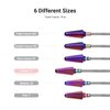 MelodySusie Professional Tornado Nail Drill Bits, 3/32'' Carbide Tungsten Multi-function Bits, Suitable for Manicure Pedicure Cuticle Gel Polishing, Salon Bits, Purple, Series Bit-X, Coarse