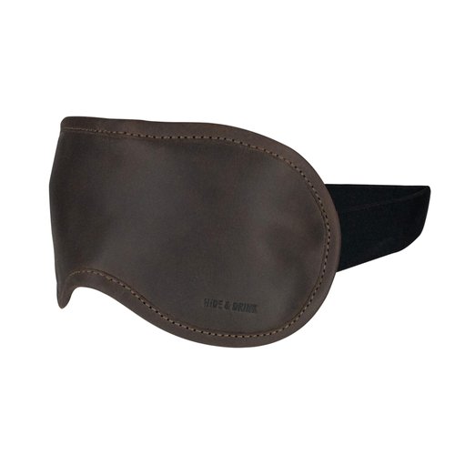 Hide & Drink, Unisex Sleep Eye Mask, Light Blocking for Sleeping, Handmade from Full Grain Leather - Bourbon Brown