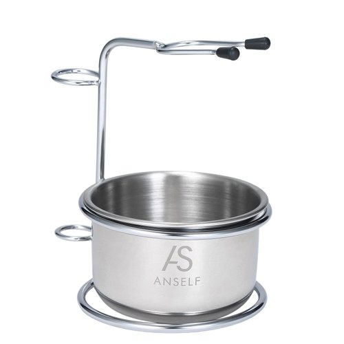 Anself 2 in 1 Shaving Bowl, Men's Shaving Set, Shaving Cup + Men's Razor Blade Holder, Soap, Bowl, Shaving Holder