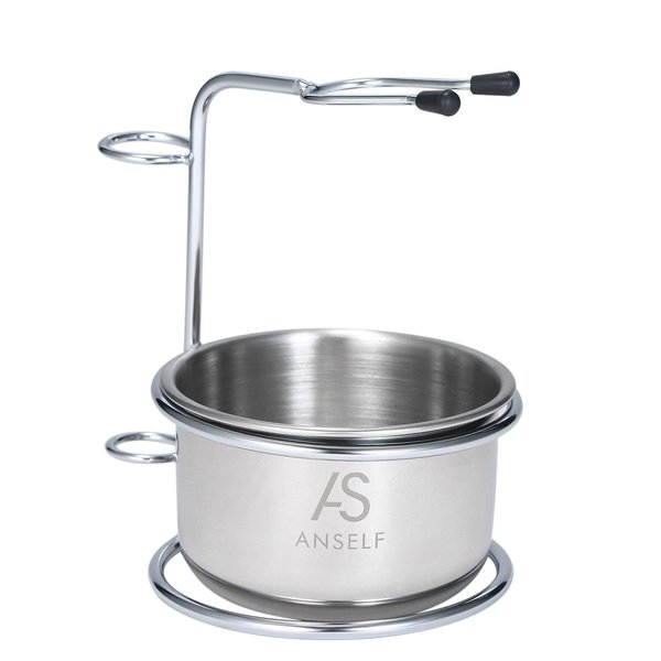Anself 2 in 1 Shaving Bowl, Men's Shaving Set, Shaving Cup + Men's Razor Blade Holder, Soap, Bowl, Shaving Holder