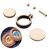 Mini Embroidery Hoop Mini Wood Hoop Ring Wooden Round Crossing Stitch Hoop Small Display Frame Circle for DIY Pendant Embroidery Frame Craft (1.2 x 1 Inch, 20 Pieces)
