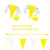 LUSEOAN 100Ft Yellow and White Pennant Banner Flags String Fabric Triangle Bunting Flag,Party Decorations for Wedding,Kids Birthday,Home Outdoor Garden Hanging Festivals Decoration,60 Pcs