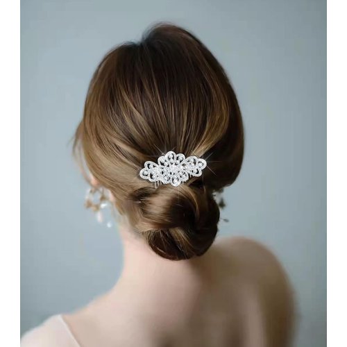 Women's Flower Crystal Bride Wedding Hair Comb Hair Accessories Art Deco Floral Bridal Side Combs Headpiece for Women, Brides Hair Accessories