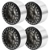 4Pack ShareGoo Aluminum Alloy 1.9" Beadlock Wheel Rims Hubs Compatible with Traxxas TRX4 Axial SCX10 RCAWD D90 D110 Tamiya CC01 1/10 RC Crawler Car (Titanium)