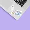Certified Silly Goose Sticker for Water Bottle- Funny Meme Decal - Cute Propeller Hat Sticker for Tumblers