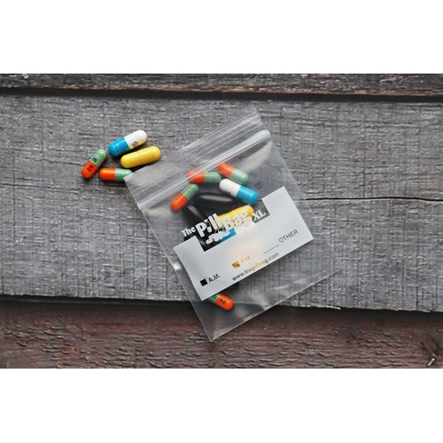 The Pill Bag | Medicine Pill Organizer with Labels for AM/PM | Resealable Disposable Pill Pouches for Medicine, Vitamins, Gummies | Plastic Pill Bags for Travel | XL Size | 50 Count