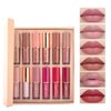 BAISEN DIARY 12 Colors Book Style Velvet Matte Liquid Lipstick Christmas Gift Set Long-Lasting Non-Stick Cup Not Fade Shimmer Nude Lip Gloss Thanks For the Love Lip Set (Set A)