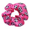 12 Pcs Shiny Soccer Hair Scrunchies Cheer Soccer Uniforms Scrunchie School Performance/Sports/Practice/Party/Gymnastics Scrunchie Ponytail Holder Wrist for Girls Cosplay Show (Pink)