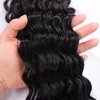 MAYSA Ocean Wave Crochet Hair, 22inch 6Packs Soft Synthetic Wave Crochet Hair, Curly Braiding Crochet Hair Extensions #1B Natural Black
